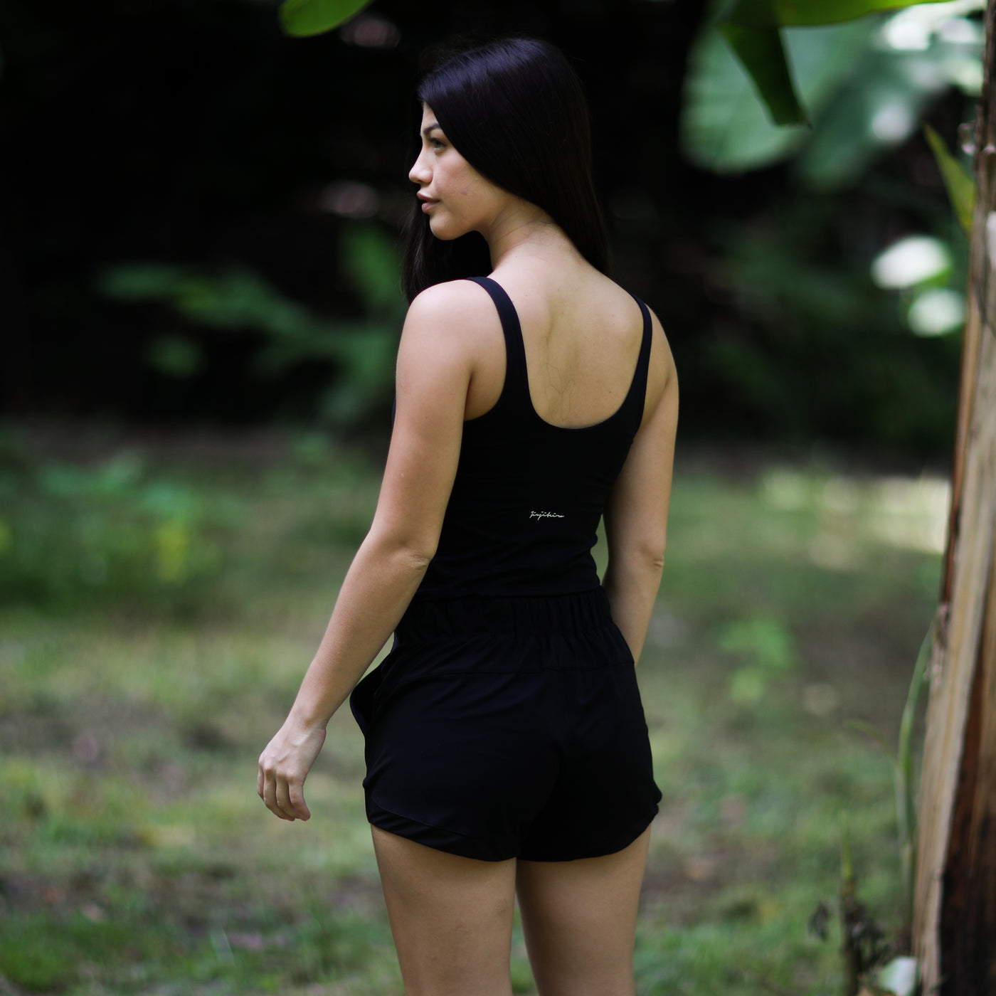 Jiujiteiro Womens Seamless Tank Black – BJJ tank product view