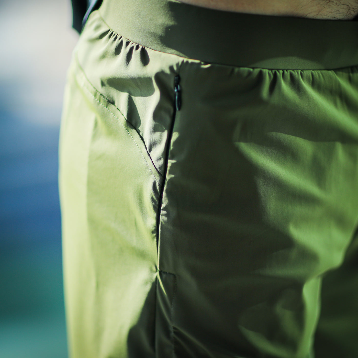 Jiujiteiro Pro 2-in-1 Liner Shorts Olive, pocket detail