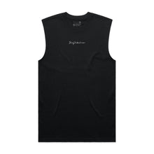 Load image into Gallery viewer, EMBROIDERED CUTOFF TANK BLACK