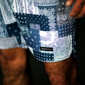 X-TRAIN NO-GI SHORTS BLUE PAISLEY