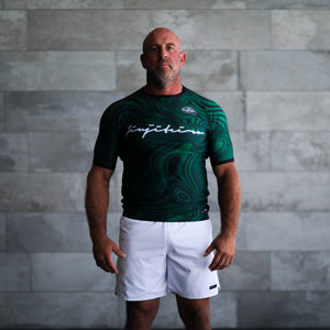 RIPPLE GREEN PRO HALF SLEEVE RASHGUARD