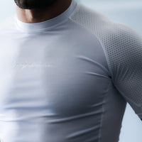 Jiujiteiro Pro Ranked Rashguard White – Grappling rashguard product view