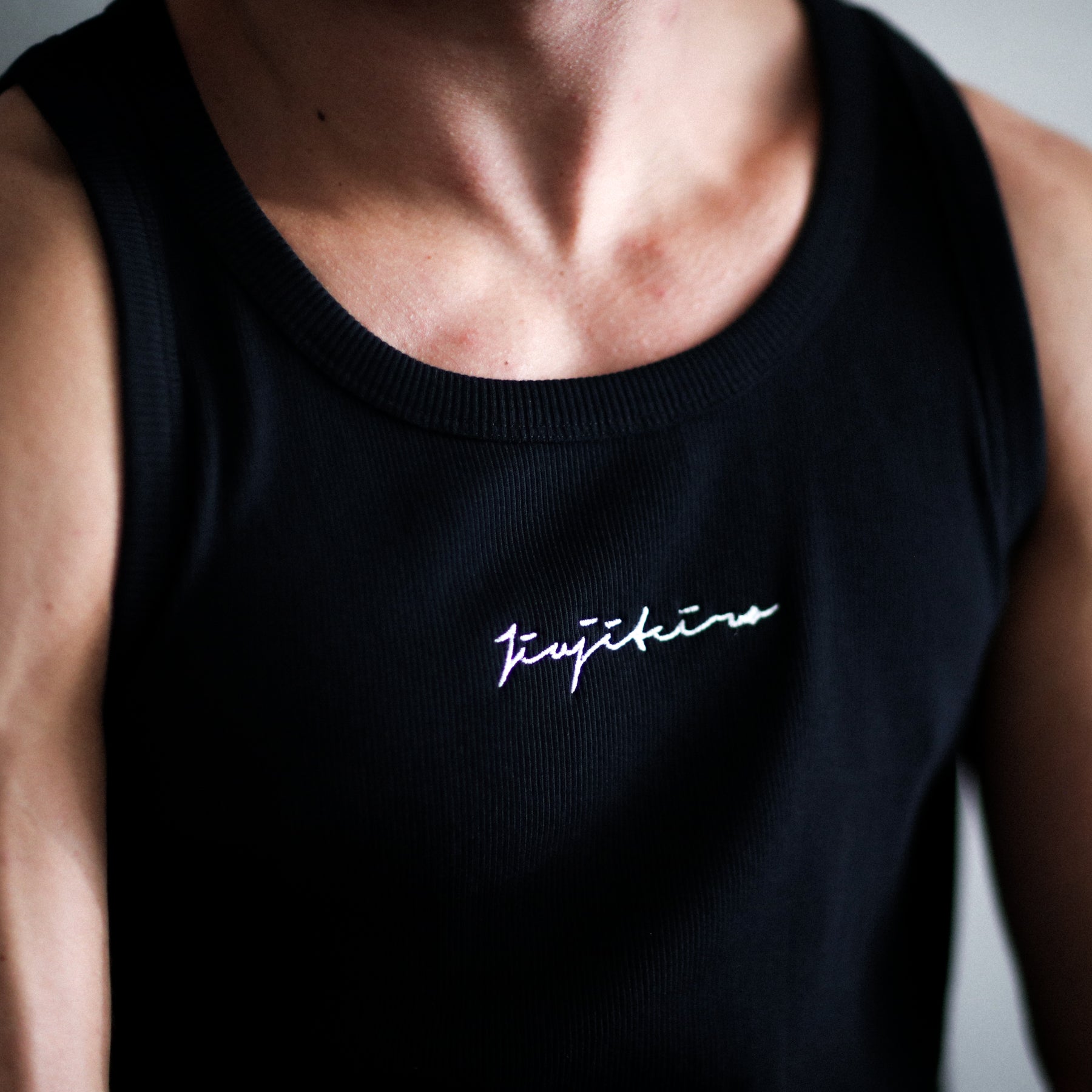 Jiujiteiro Pro Heavyweight Ribbed Tank Black – BJJ tank product view