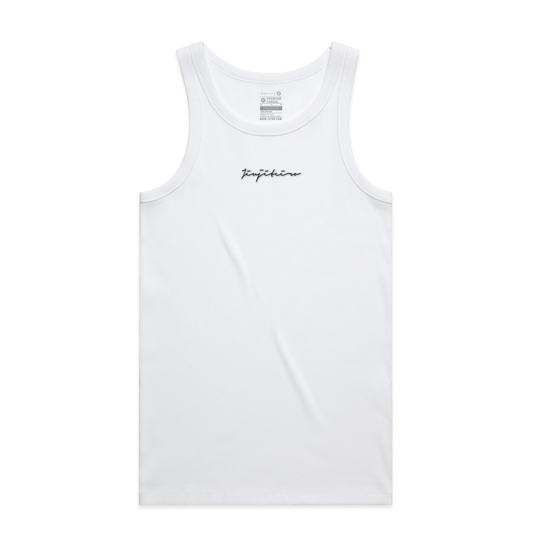 Jiujiteiro Pro Heavyweight Ribbed Tank White – BJJ tank top, training tank