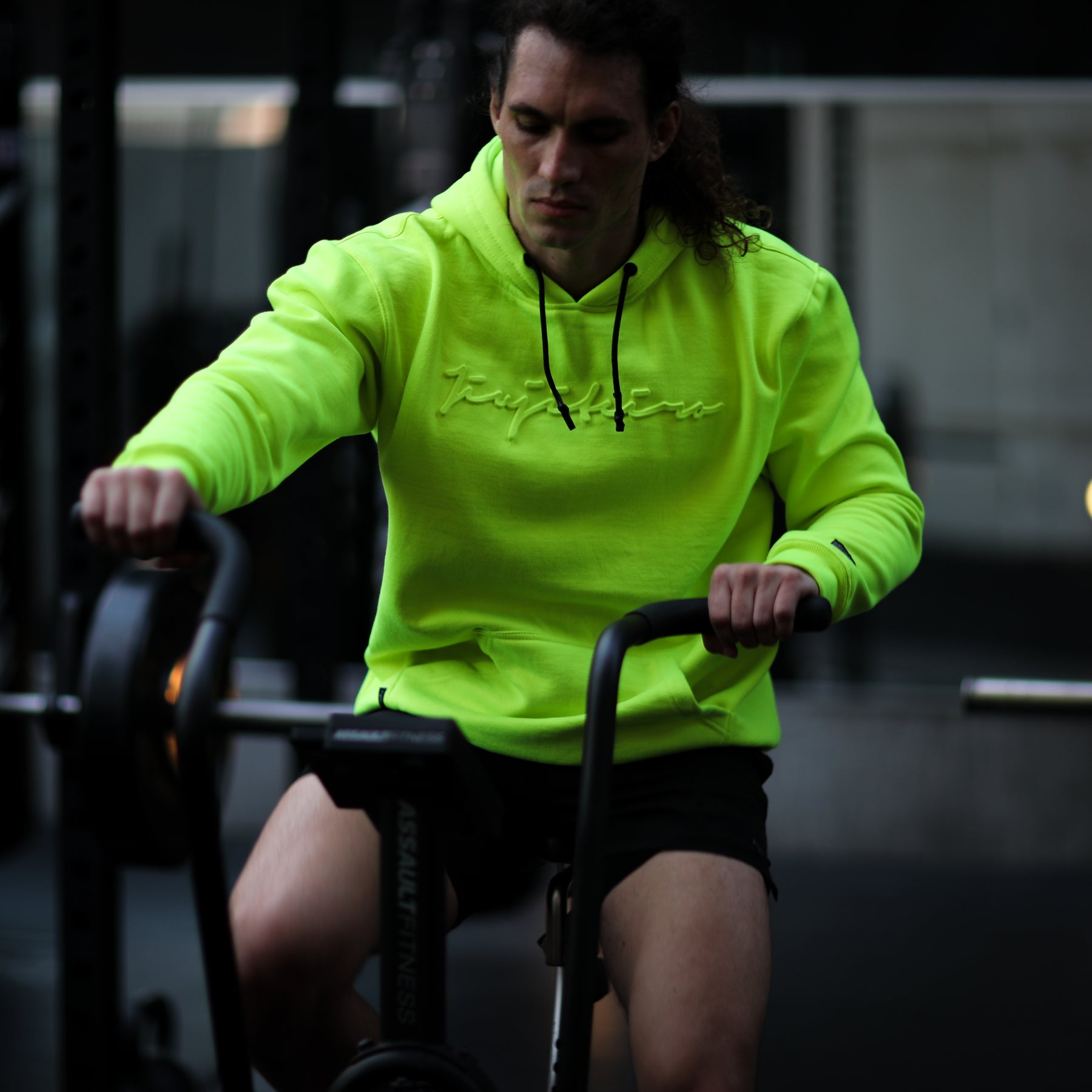 Jiujiteiro Embossed Hoodie Neon Yellow – Jiu jitsu hoodie, grappler apparel