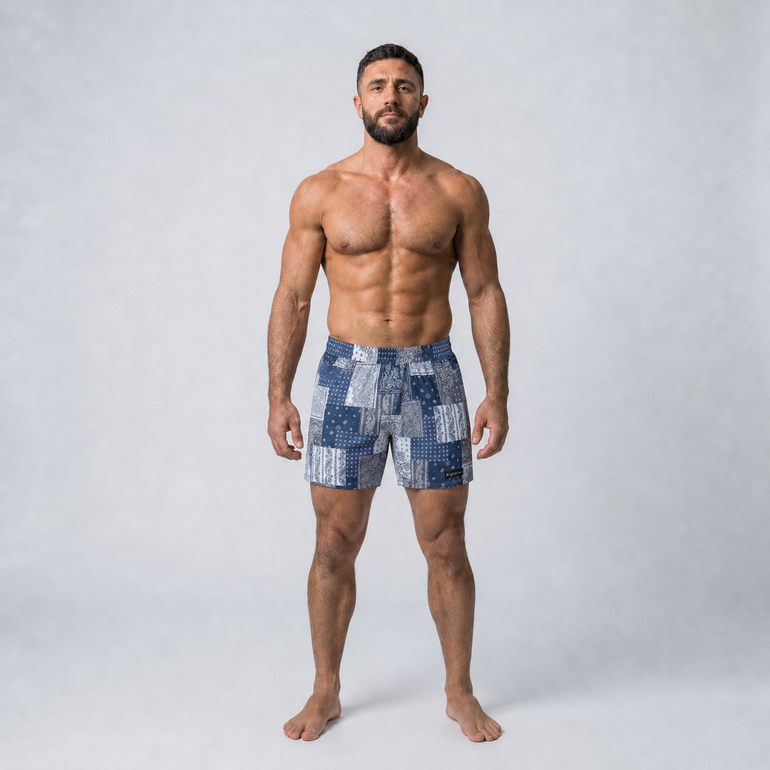 X-TRAIN NO-GI SHORTS BLUE PAISLEY