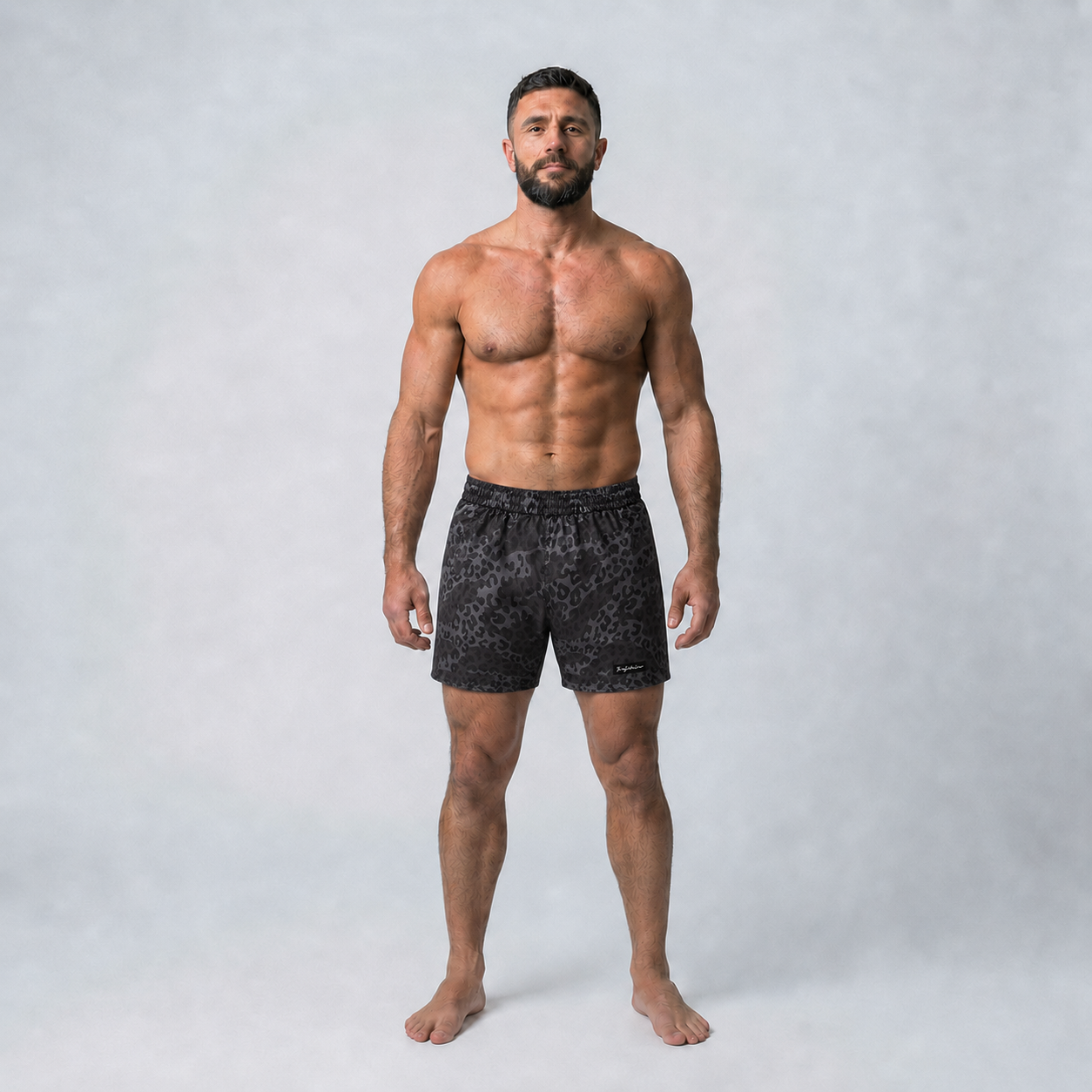 X-Train No-Gi Shorts Black Leopard