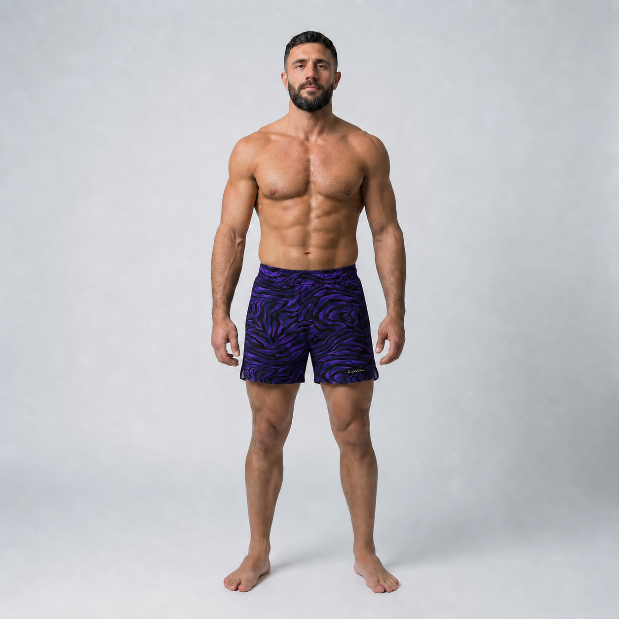 X-Train No-Gi Shorts Purple Tiger Camo