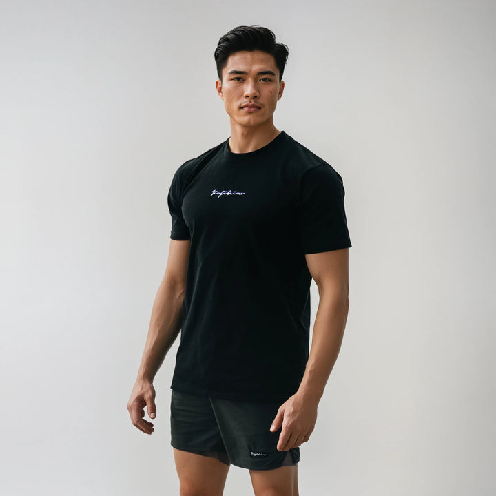 PRO SIGNATURE HEAVYWEIGHT EMBROIDERED TEE BLACK