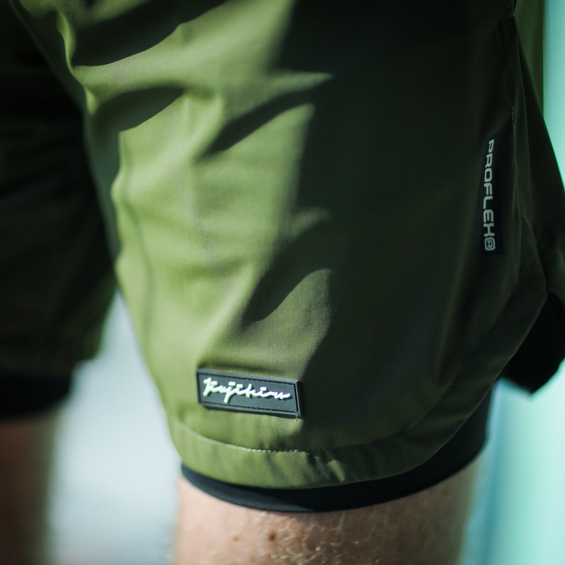 Jiujiteiro Pro 2-in-1 Liner Shorts Olive, construction detail