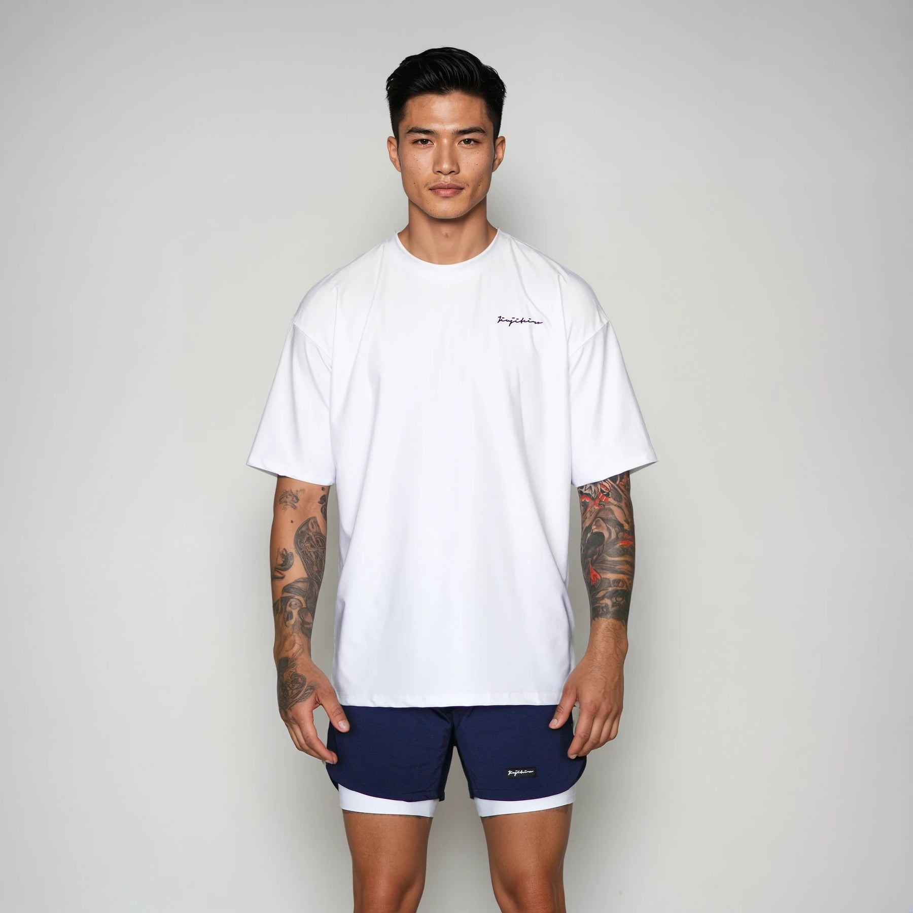 Jiujiteiro Oversized Pro Workout Shirt White – Grappler workout shirt