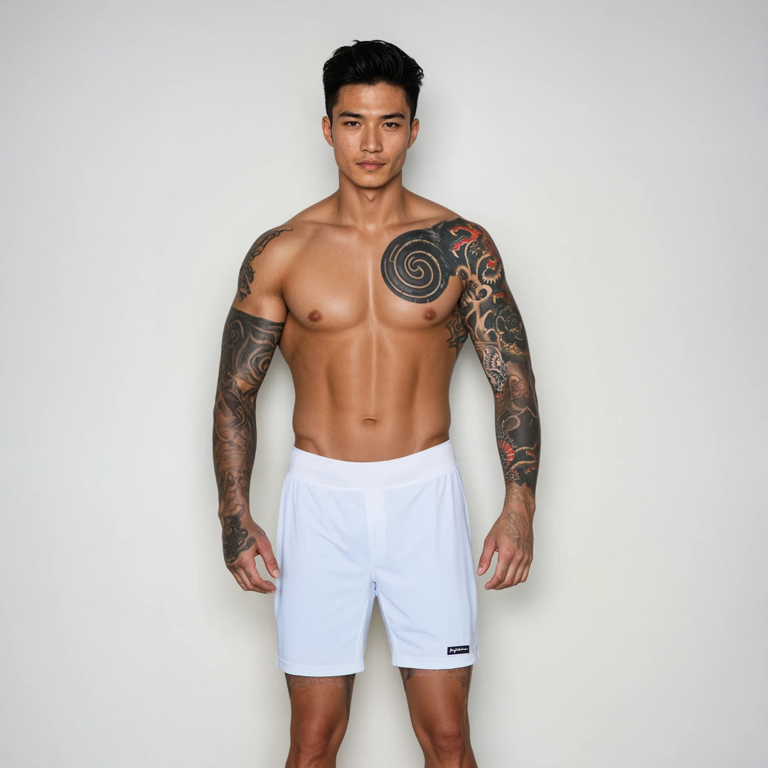 PRO MIDWEIGHT NO-GI SHORTS WHITE