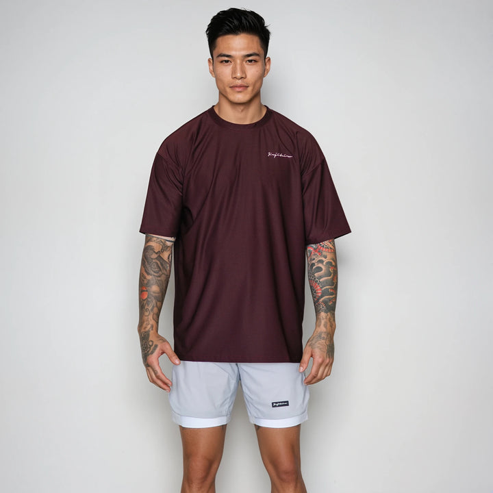 OVERSIZED PRO WORKOUT SHIRT MAROON