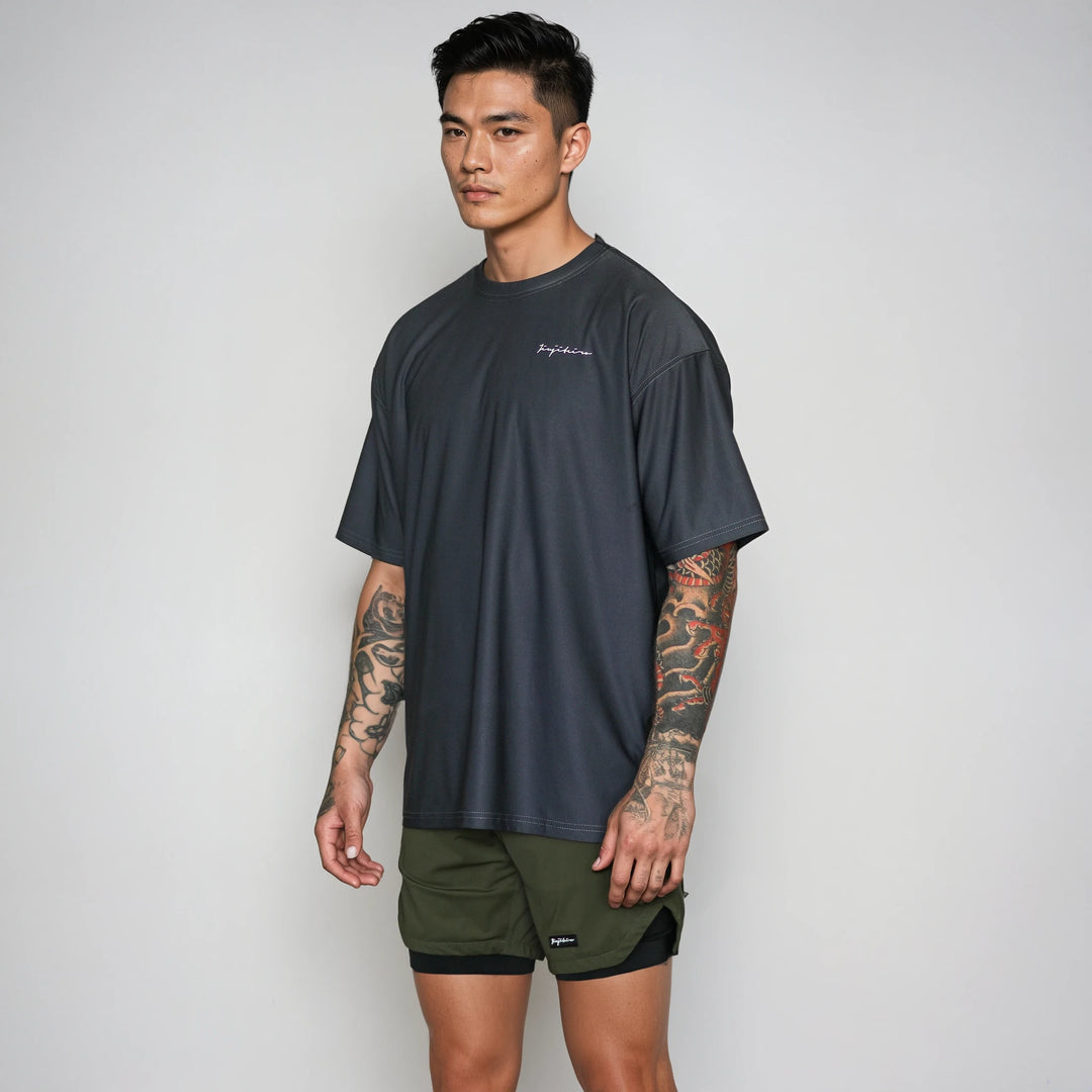 OVERSIZED PRO WORKOUT SHIRT GRAY