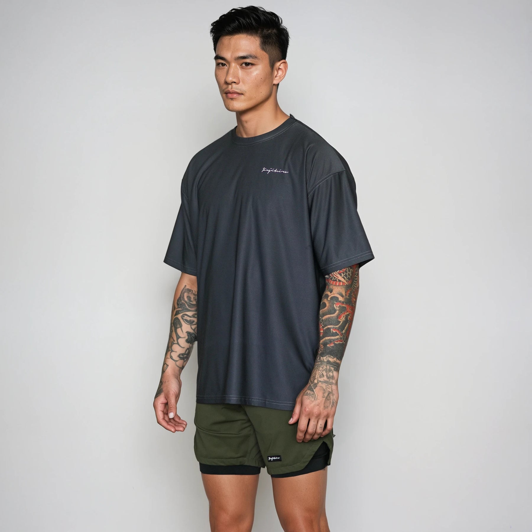 Jiujiteiro Oversized Pro Workout Shirt Gray – Grappler apparel, BJJ streetwear