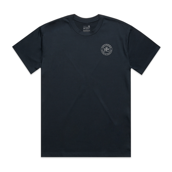 ROOTED HEAVYWEIGHT EMBROIDERED TEE NAVY