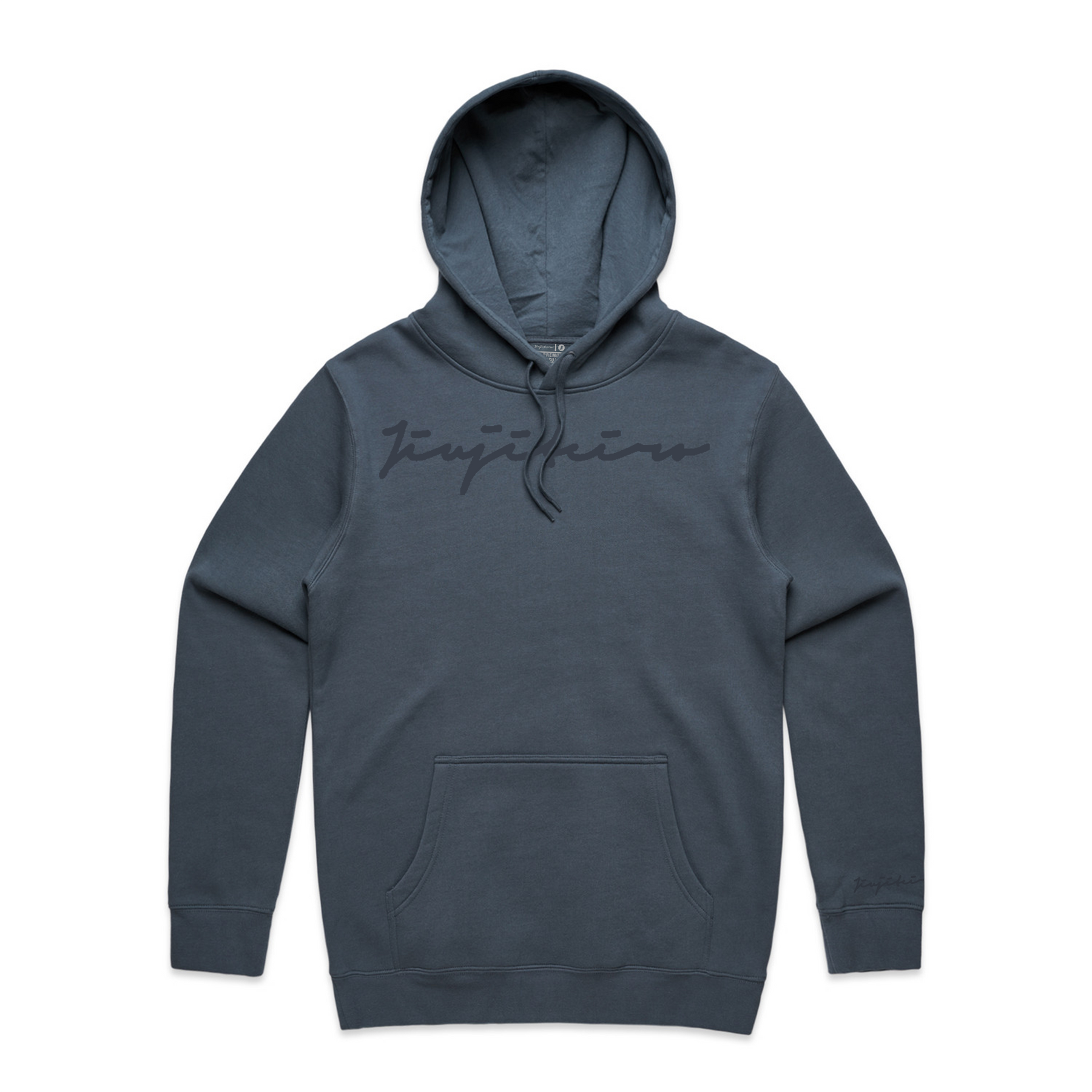 Jiujiteiro Premium Hoodie Petrol Blue – BJJ lifestyle outerwear