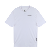 Jiujiteiro Oversized Pro Workout Shirt White – BJJ training shirt, studio shot