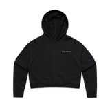 WOMENS CROP HOODIE BLACK