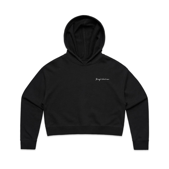 WOMENS CROP HOODIE BLACK