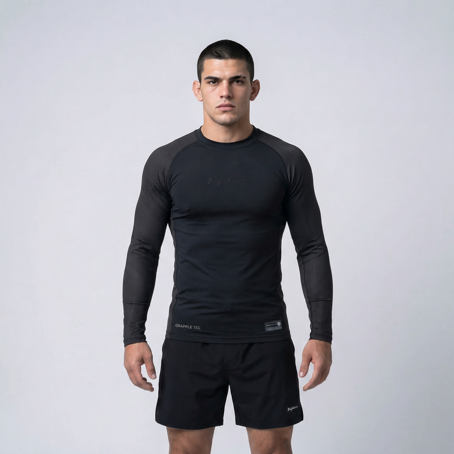 Pro Rank Long Sleeve Rashguard — Black