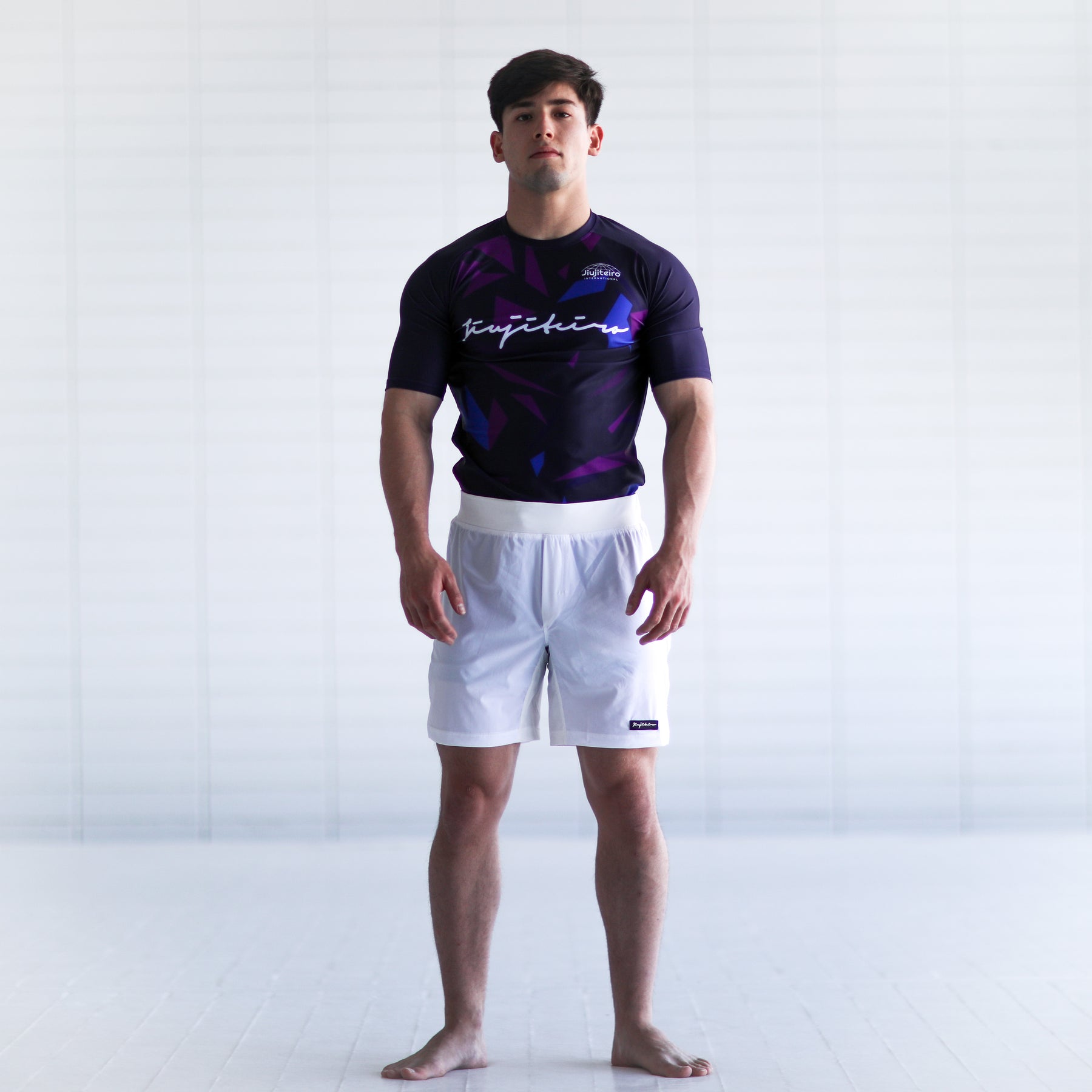 Jiujiteiro Purple Vector Pro Half Sleeve Rashguard – Compression rashguard for no-gi BJJ