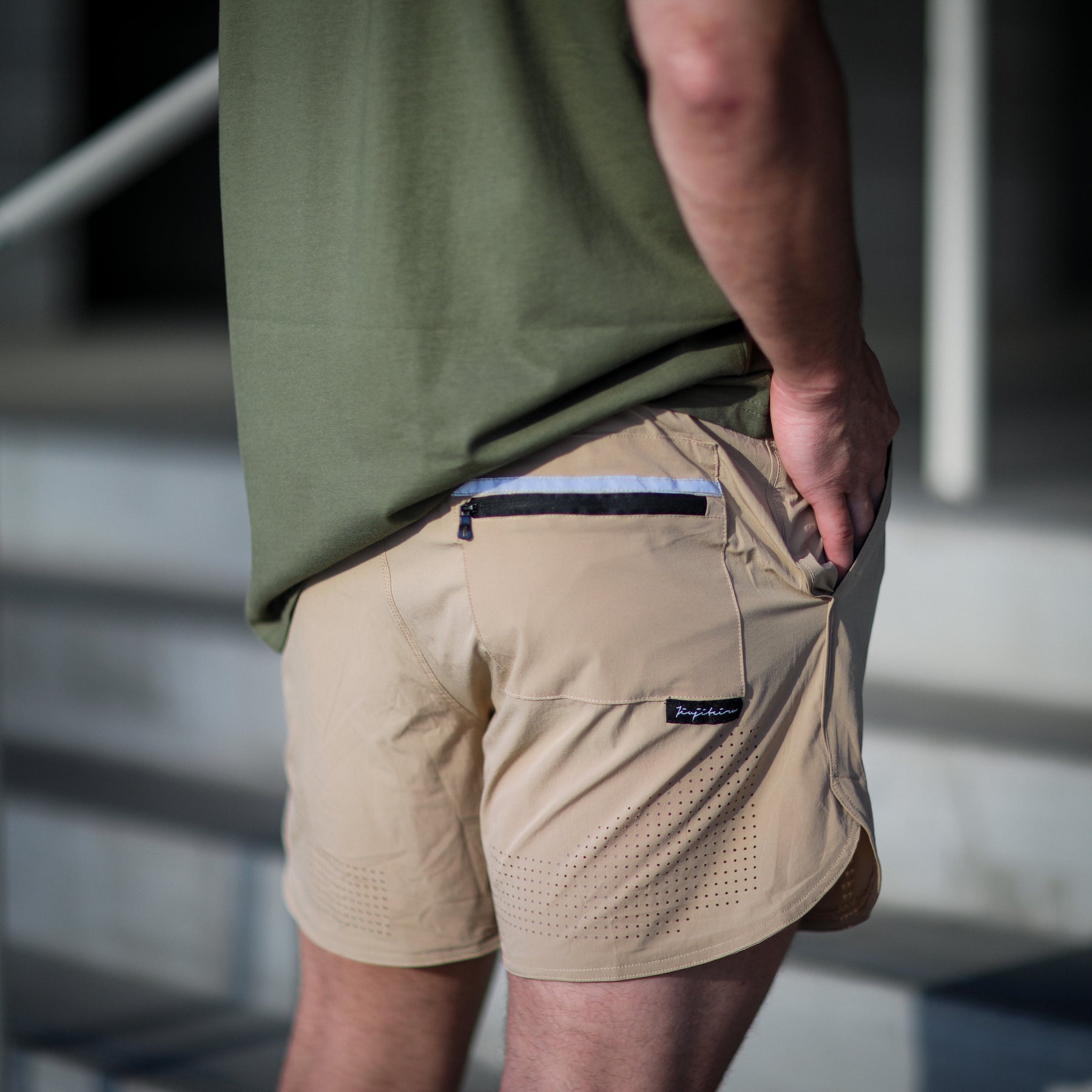 Jiujiteiro Pro Workout Shorts Khaki – Jiu jitsu streetwear shorts