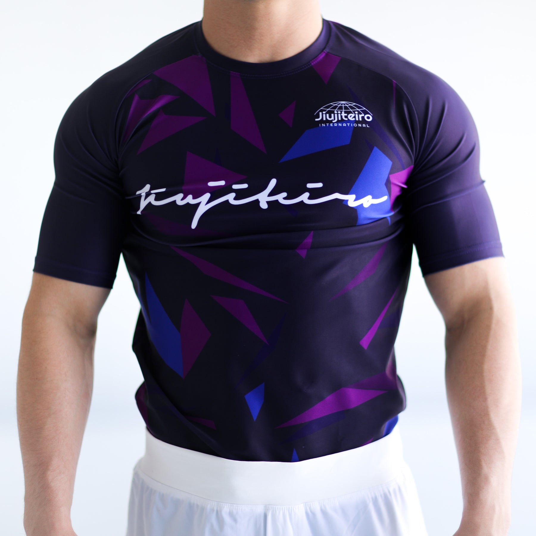 Jiujiteiro Purple Vector Pro Half Sleeve Rashguard – Grappling rashguard product view