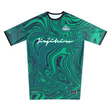 Load image into Gallery viewer, RIPPLE GREEN PRO HALF SLEEVE RASHGUARD