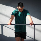 Jiujiteiro Pro Signature Heavyweight Embroidered Tee Jade – BJJ t-shirt, jiu jitsu apparel