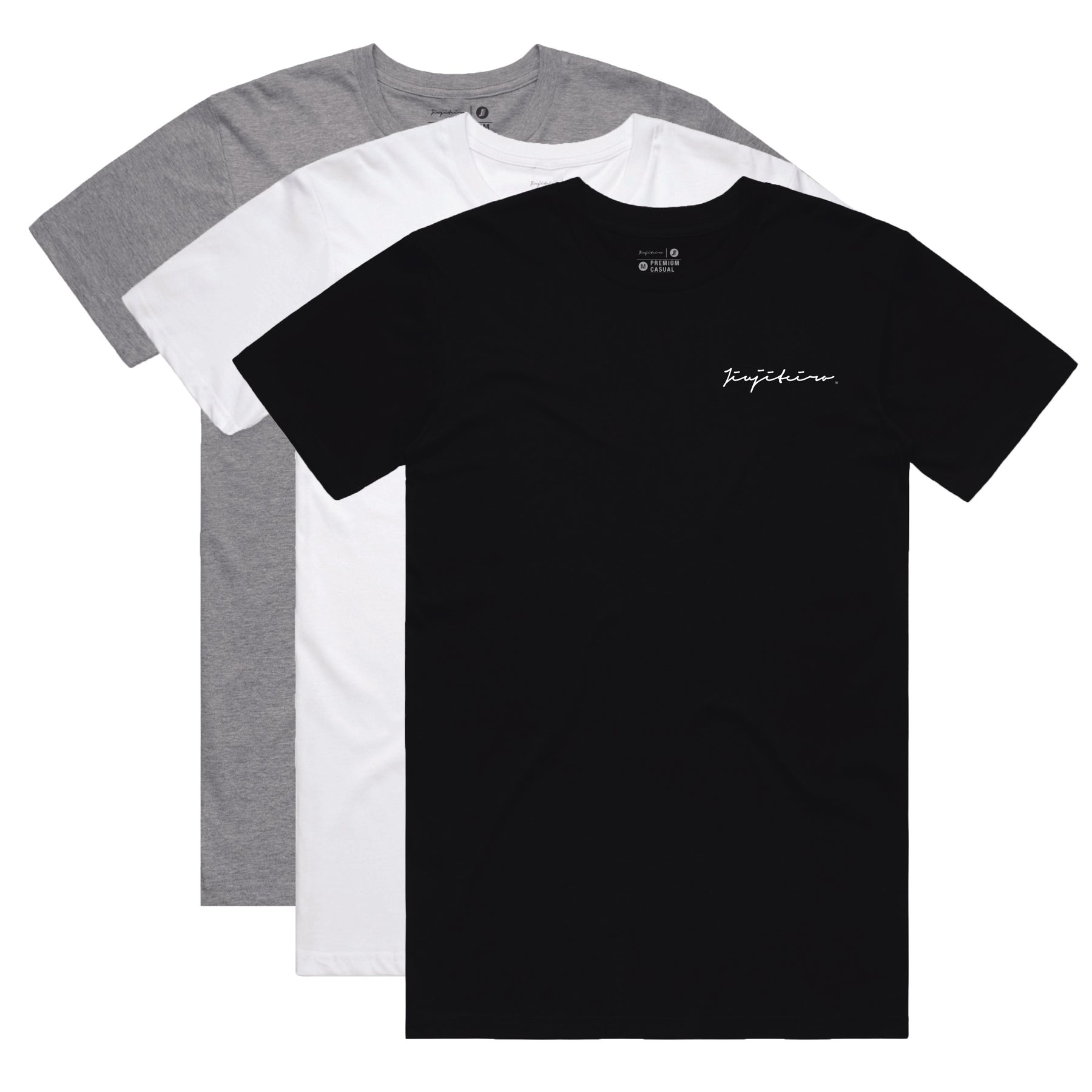 Jiujiteiro 3-Pack Emblem Core Tee – BJJ t-shirt, jiu jitsu apparel