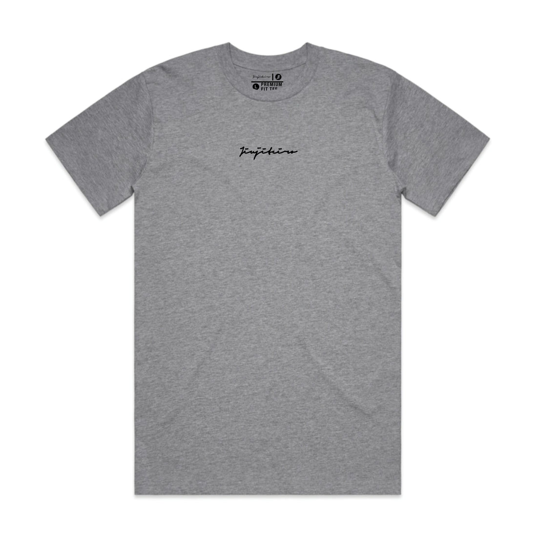 Jiujiteiro Pro Signature Heavyweight Embroidered Tee Gray – BJJ t-shirt, jiu jitsu apparel