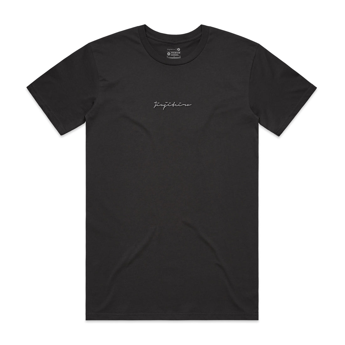 Jiujiteiro Pro Signature Heavyweight Embroidered Tee Coal – BJJ t-shirt, jiu jitsu apparel