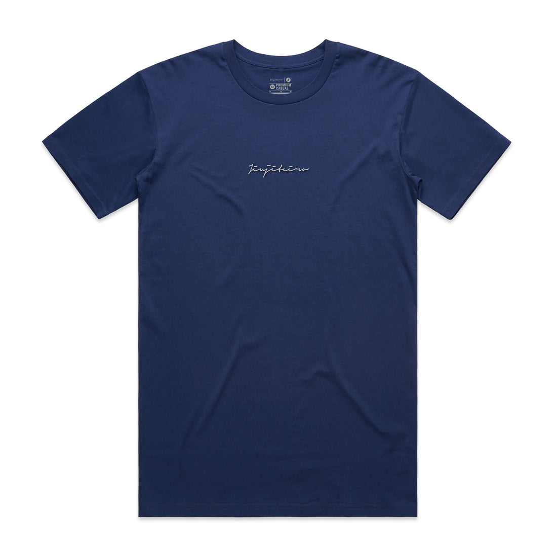 Jiujiteiro Pro Signature Heavyweight Embroidered Tee Navy – BJJ t-shirt, jiu jitsu apparel