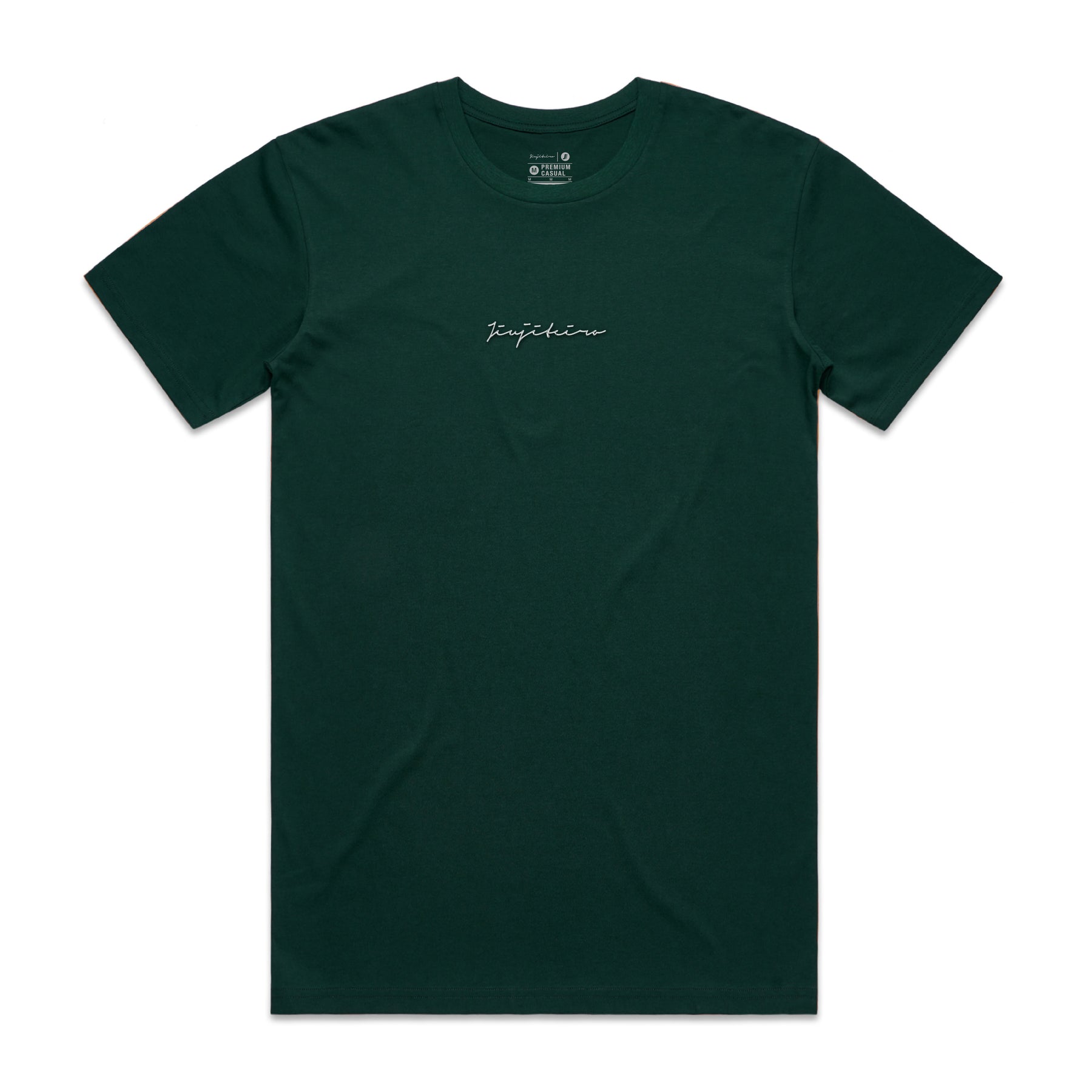 Jiujiteiro Pro Signature Heavyweight Embroidered Tee Jade – Grappler tee, BJJ streetwear