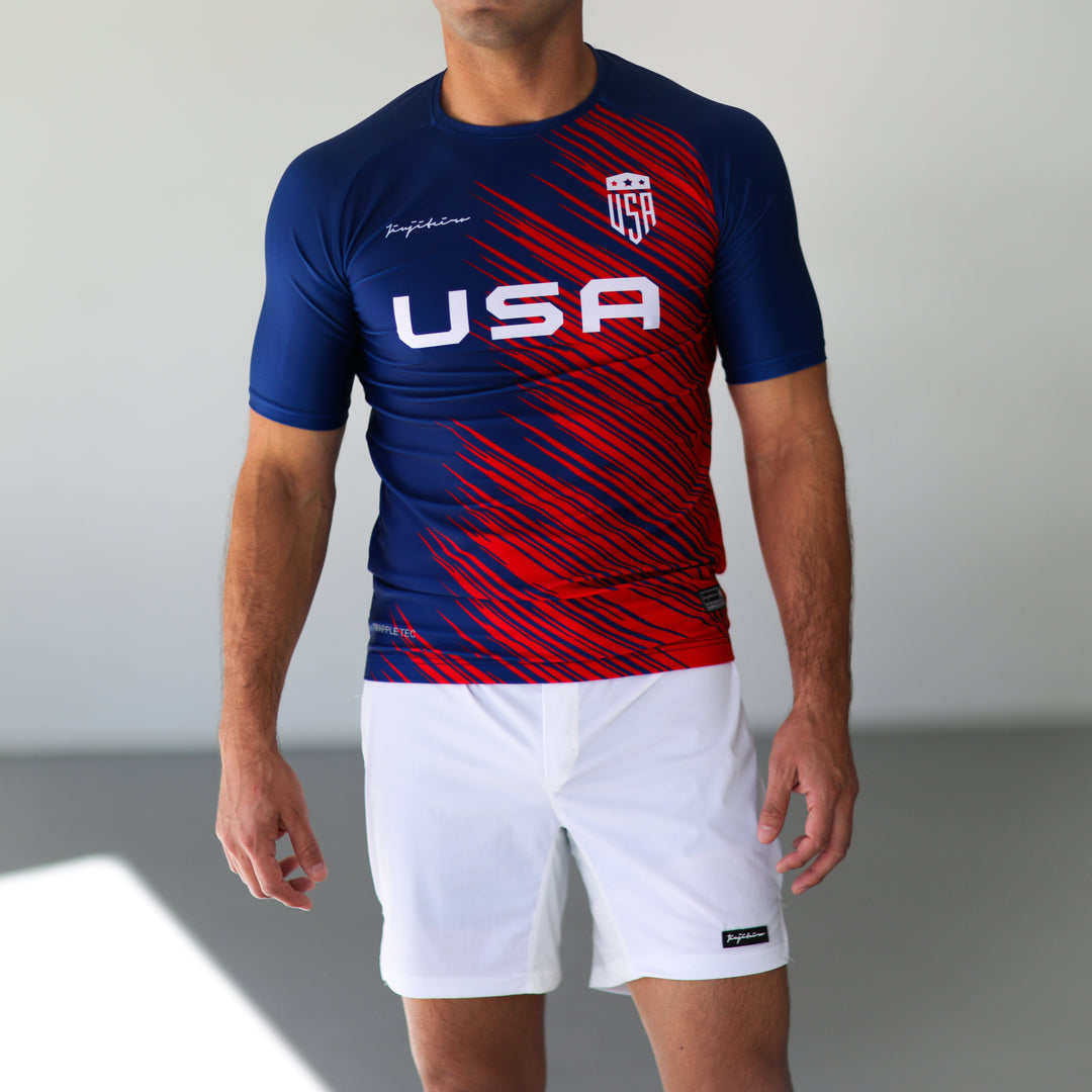 USA PRO HALF SLEEVE RASHGUARD